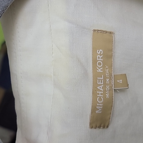 Michael Kors Linen Blazer Woman Size 4 - Picture 3 of 7